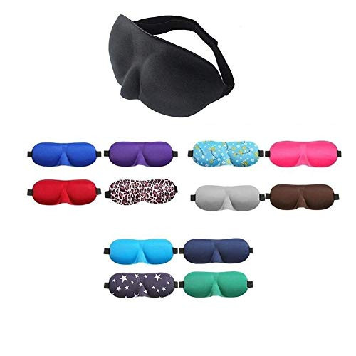 1Pc 3D Sleep Mask Natural Sleeping Eyemask Eyeshade Cover Shade Eye Patch Women Men Soft Portable Blindfold Travel Eyepatch DUO ER -Color - G-