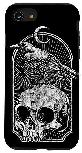 iPhone SE -2020- - 7 - 8 Skull Bull Horn Goth Gothic Occult Emo Satanic Skeleton Case