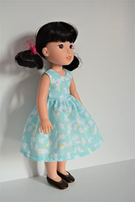 Handmade Doll Clothes Dress Assorted Colors fit 14.5" AG Wellie Wishers and H4H Dolls -WD-3- Handmade Doll Clothes Dress Assorted Colors fit 14.5" AG Wellie Wishers and H4H Dolls -WD-3-