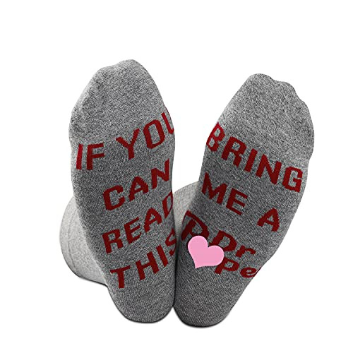 2PAIRS Dr Pepper Gift Dr Pepper Drinking If You Can Read This Bring Me A Dr Pepper Novelty Socks For Men Women -Dr Pepper Red-