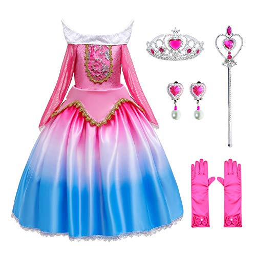 Princess Costume Dress for Girls Birthday Party Dress Up with Accessories Age of 10-11 Years -150CM- Princess Costume Dress for Girls Birthday Party Dress Up with Accessories Age of 10-11 Years -150CM-