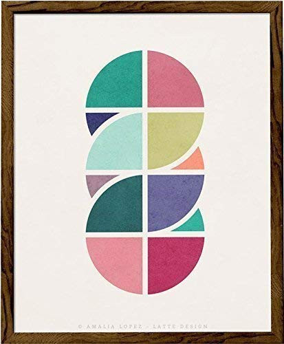 Interlaced circles 2. Geometric print by Latte Design. Geometric art print modern art print abstract art poster mid-century art geometric wall art Scandinavian art geometric poster