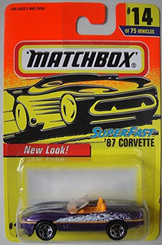 Matchbox Super Fast Purple '87 Corvette 14 of 75 Vehicles