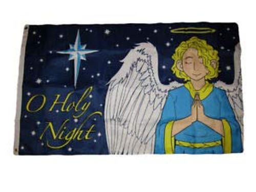 LuxMart 3x5 Merry Christmas O Holy Night Angel Holiday Premium Flag 3'x5' Banner Grommet LuxMart 3x5 Merry Christmas O Holy Night Angel Holiday Premium Flag 3'x5' Banner Grommet