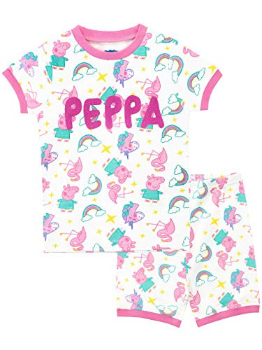 Peppa Pig Girls Unicorn Pajamas White 7