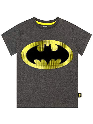 DC Comics Boys' Batman T-Shirt Grey Size 7