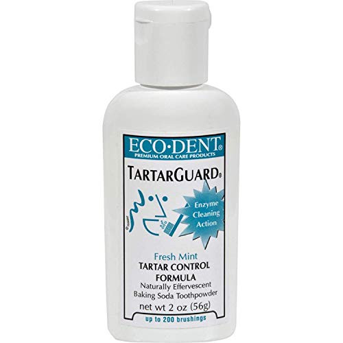 Eco-Dent Toothpowder Tartar Guard - Fresh Mint - Enzyme Cleaning Action - 2 oz -Pack of 2-