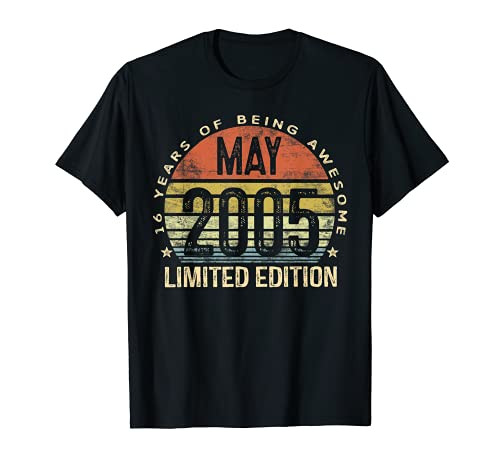 May 2005 Limited Edition 16th Birthday 16 Year Old T-Shirt