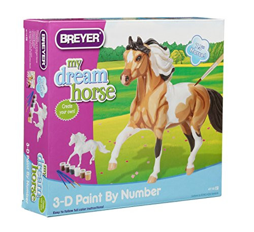 Breyer 3D Paint by Number Pinto Horse Craft Activity Set, Multicolor Breyer 3D Paint by Number Pinto Horse Craft Activity Set, Multicolor