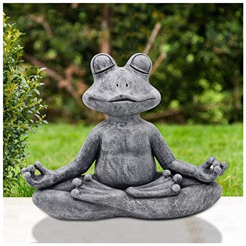 Garden Statue Garden Meditation Animal Statue Decoration Zen Cat Buddha Rabbit Buddha Frog Buddha Dog Buddha Statue Sculpture Decoration for Patio Yard Lawn Porch Garden. -B - Frog Buddha-