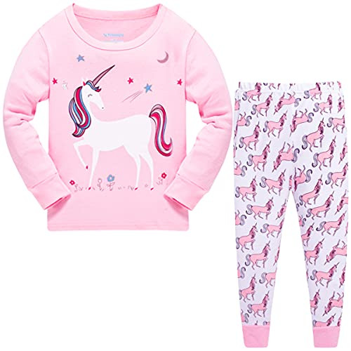Papoopy Girls Unicorn Pajamas Size 7 Pink