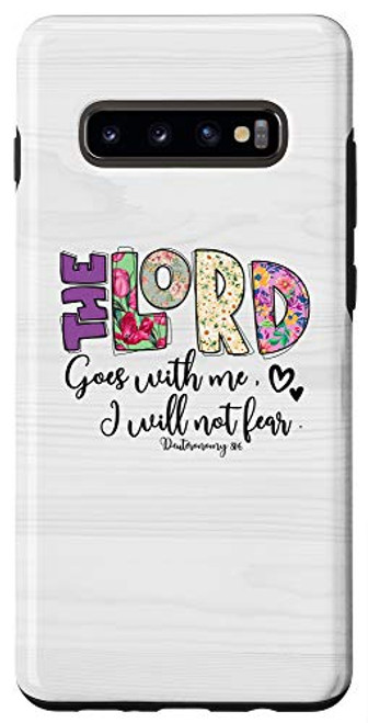 Galaxy S10 plus Lord Goes With Me I'm Not Fear Christian Faith Jesus God Case Galaxy S10 plus Lord Goes With Me I'm Not Fear Christian Faith Jesus God Case