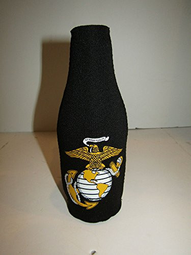K's Novelties Black EGA USMC Marine Corps Marines Bottle Jacket