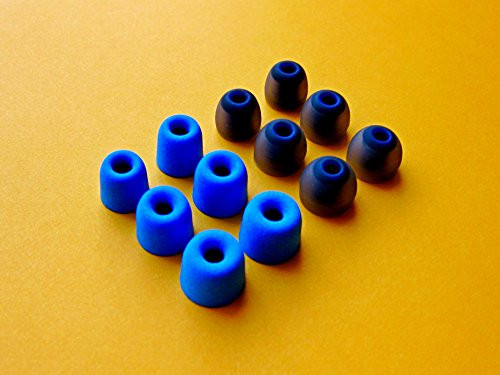 12pcs -BLMF-B-- S-M-L Premium Memory Foam and Round Replacement Eartips Earbuds Set Compatible with Jaybird Bluebuds X Earphones Headphones