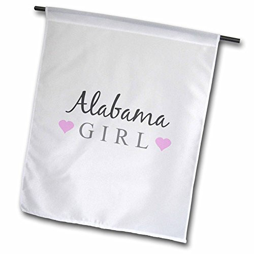 3dRose fl_161833_1 Alabama Girl-Home State Pride-USA-United States of America-Text and Cute Girly Pink Hearts Garden Flag, 12 by 18-Inch 3dRose fl_161833_1 Alabama Girl-Home State Pride-USA-United States of America-Text and Cute Girly Pink Hearts Garden Flag, 12 by 18-Inch