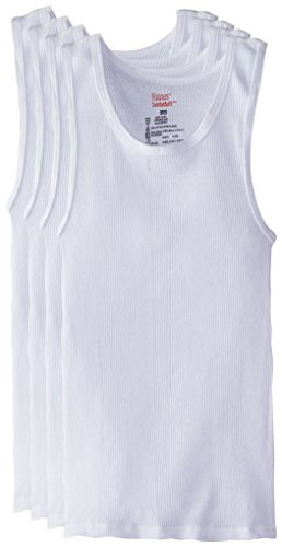 Hanes Boys' 5 Pack Ultimate Comfortsoft Tank White Large