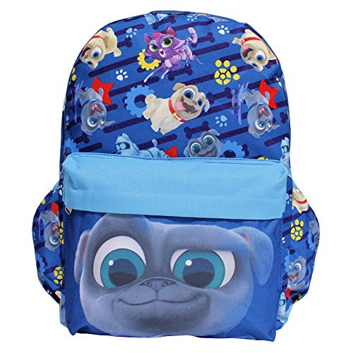 Disney Junior Puppy Dog Pals Large Blue All-Over Print Boys' School Backpack- Bingo