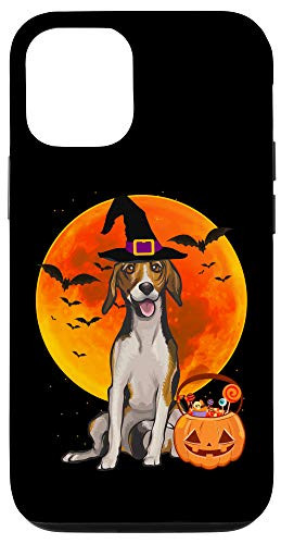 iPhone 12-12 Pro Dog Halloween American Foxhound Jack O Lantern Pumpkin Case