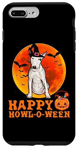 iPhone 7 Plus-8 Plus Funny Bull Terrier Dog Halloween Happy Howl-o-ween Case