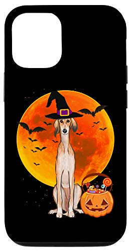 iPhone 12-12 Pro Dog Halloween Saluki Jack O Lantern Pumpkin Case