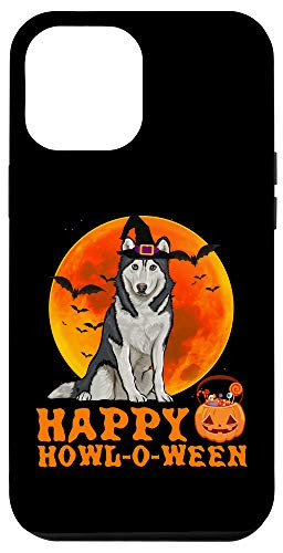 iPhone 12 Pro Max Funny Siberian Husky Dog Halloween Happy Howl-o-ween Case