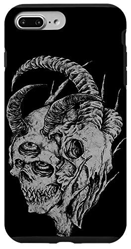 iPhone 7 Plus-8 Plus skull Moon Goth Gothic Occult Emo Skeleton Pattern Case Case