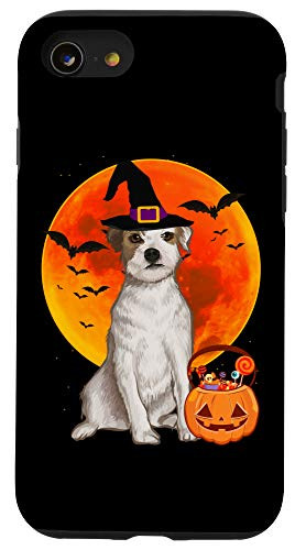 iPhone SE -2020- - 7 - 8 Dog Halloween Parson Russell Terrier Jack O Lantern Pumpkin Case