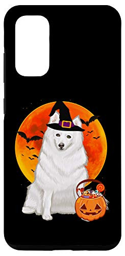 Galaxy S20 Dog Halloween American Eskimo Dog Jack O Lantern Pumpkin Case