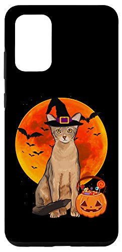 Galaxy S20 plus Cat Halloween Abyssinian Jack O Lantern Pumpkin Case