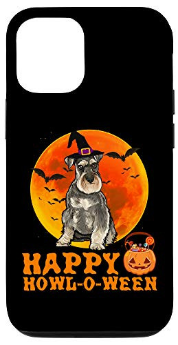 iPhone 12-12 Pro Funny Miniature Schnauzer Dog Halloween Happy Howl-o-ween Case