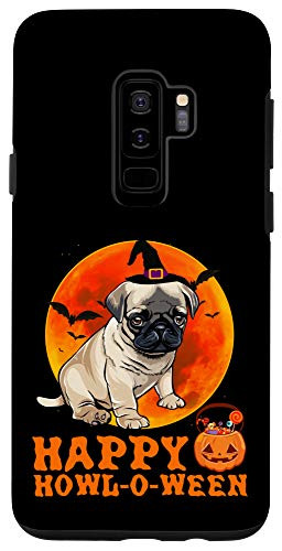 Galaxy S9 plus Funny Pug Dog Halloween Happy Howl-o-ween Case