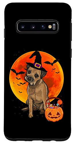 Galaxy S10 Dog Halloween Border Terrier Jack O Lantern Pumpkin Case
