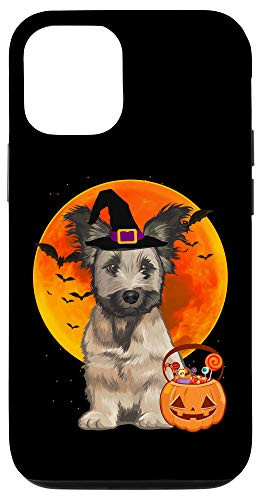iPhone 12-12 Pro Dog Halloween Skye Terrier Jack O Lantern Pumpkin Case