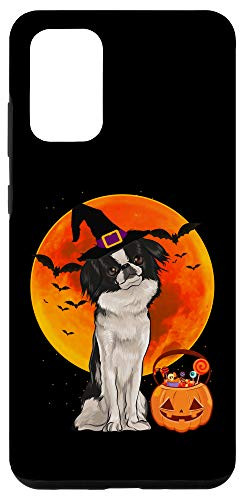 Galaxy S20 plus Dog Halloween Japanese Chin Jack O Lantern Pumpkin Case