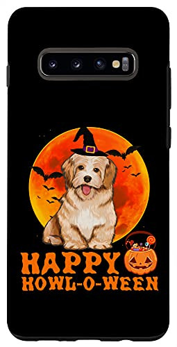 Galaxy S10 plus Funny Havanese Dog Halloween Happy Howl-o-ween Case