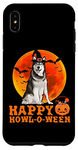 iPhone XS Max Funny Alaskan Malamute Dog Halloween Happy Howl-o-ween Case