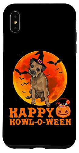 iPhone XS Max Funny Border Terrier Dog Halloween Happy Howl-o-ween Case