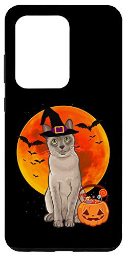 Galaxy S20 Ultra Cat Halloween Burmese Jack O Lantern Pumpkin Case