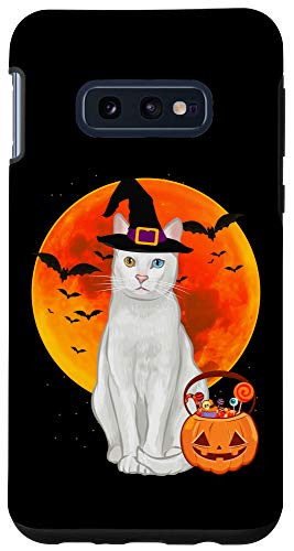 Galaxy S10e Cat Halloween Khao Manee Jack O Lantern Pumpkin Case
