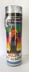 Santa Muerte 7 Color Fixed Candle Religious