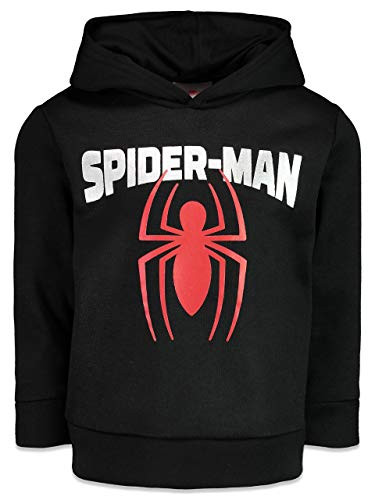 Marvel Spiderman Little Boys Athletic Fleece Pullover Hoodie Black 7-8