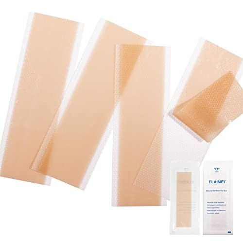 Silicone Scar Removal Sheets Self Adhesive Scar Remover Patch?Scar Sheets for Old and New Scars Burn Surgery Injuries and All Scars Scar Removal Sheets for Stretch Marks
