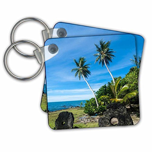 Danita Delimont - Micronesia - Stone money on Yap Island, Micronesia - Key Chains - set of 2 Key Chains (kc_250426_1)