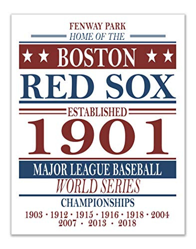 Boston Red Sox Poster - Vintage 1901 Championship Team - 11x14 Matte Poster Print