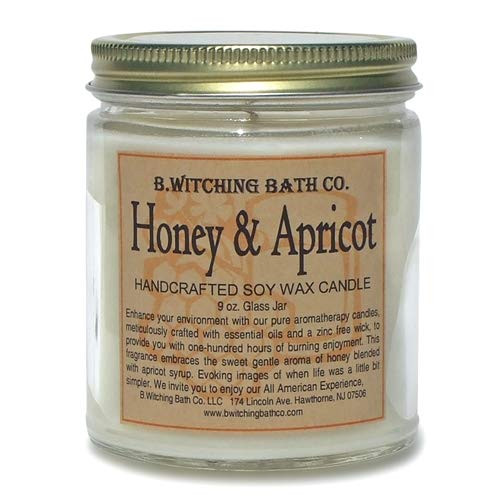 B. Witching Bath Co. Honey  and  Apricot - Soy Wax Candle 9oz