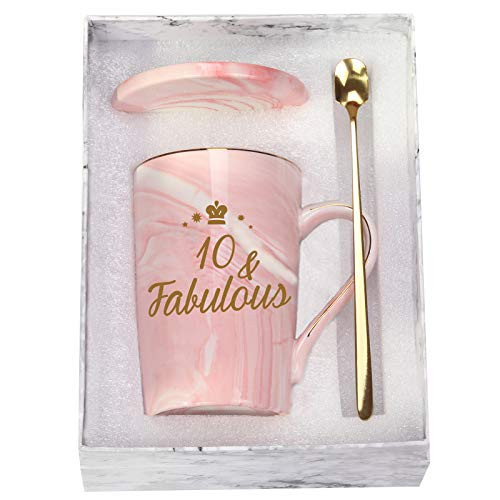 10 and Fabulous Mug 10th Birthday Gifts for Women Fabulous 10th Birthday Mug 10 Fabulous Mug 10th Anniversaries Gifts 10th Gifts Idea for Women Her Wife Mom Grandma Sister Bff Friend 14 Ounce 10 and Fabulous Mug 10th Birthday Gifts for Women Fabulous 10th Birthday Mug 10 Fabulous Mug 10th Anniversaries Gifts 10th Gifts Idea for Women Her Wife Mom Grandma Sister Bff Friend 14 Ounce