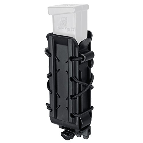 IDOGEAR Mag Pouch 9mm Pistol Magazine Pouches Molle Tactical Airsoft Poly Mag Carrier Hunting Equipment Holder -B. Black-