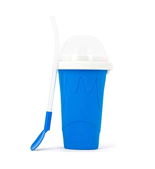 Slushie Maker Cup TIK TOK Magic Quick Frozen Smoothies Cup Cooling Cup Double Layer Squeeze Cup Slushy Maker Homemade Milk Shake Ice Cream Maker DIY it for Children and Family -Blue- Slushie Maker Cup TIK TOK Magic Quick Frozen Smoothies Cup Cooling Cup Double Layer Squeeze Cup Slushy Maker Homemade Milk Shake Ice Cream Maker DIY it for Children and Family -Blue-