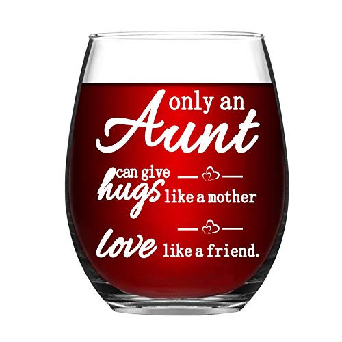 Only An Aunt Can Give Hugs Like a Mother Wine Glass Aunt Wine Glass Birthday Mothers Day Gifts for Aunt Auntie from Nephew Niece Meaningful 15 Ounce Thicken Only An Aunt Can Give Hugs Like a Mother Wine Glass Aunt Wine Glass Birthday Mothers Day Gifts for Aunt Auntie from Nephew Niece Meaningful 15 Ounce Thicken