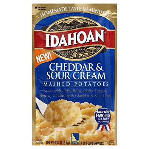 TLC 3 Pack Idahoan Mashed Potatoes Cheddar  and  Sour Cream 4oz Bags
